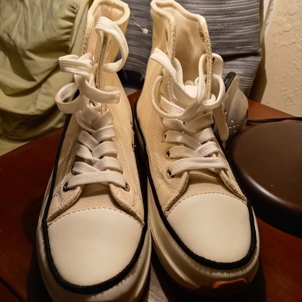 White brand new Converse platforms